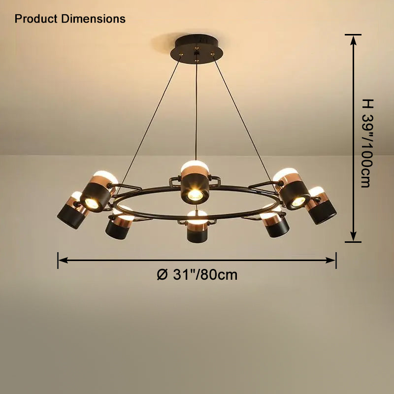 WOW Adjustable Rose Gold Round Chandelier-wow2645