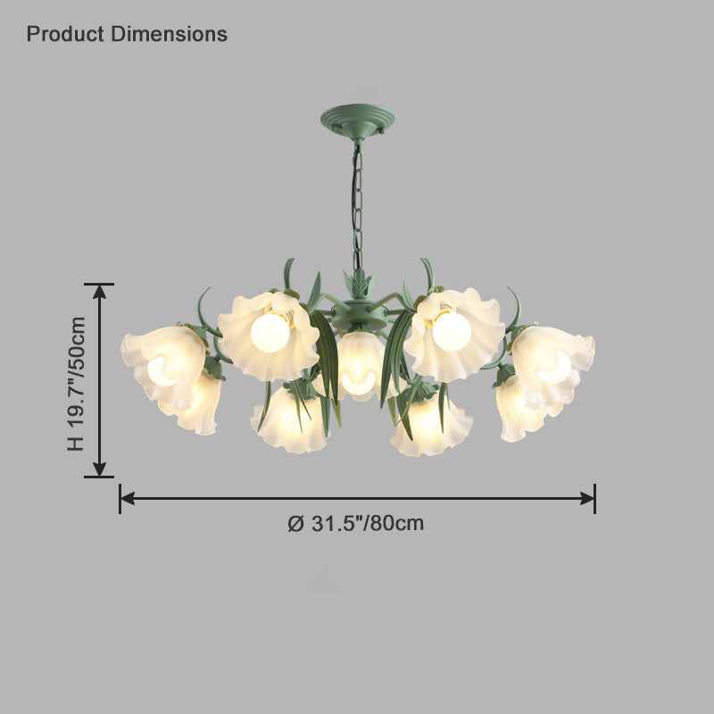 WOW Tole Flower Glass Chandelier-wow2307