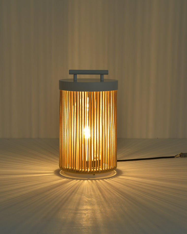WOW Outdoor Solar Portable Wicker Lantern-wow9020
