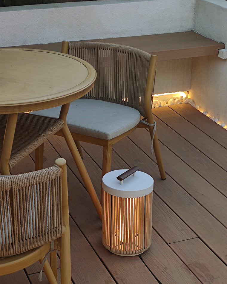 WOW Outdoor Solar Portable Wicker Lantern-wow9020