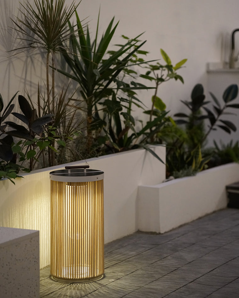 WOW Outdoor Solar Portable Wicker Lantern-wow9020