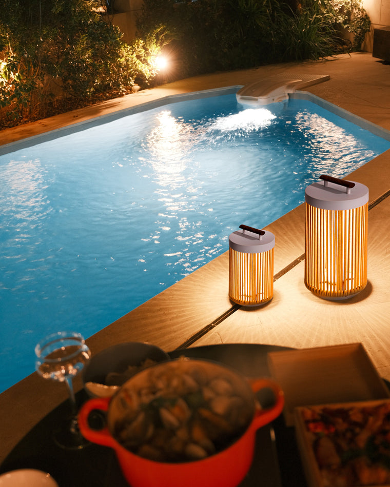 WOW Outdoor Solar Portable Wicker Lantern-wow9020