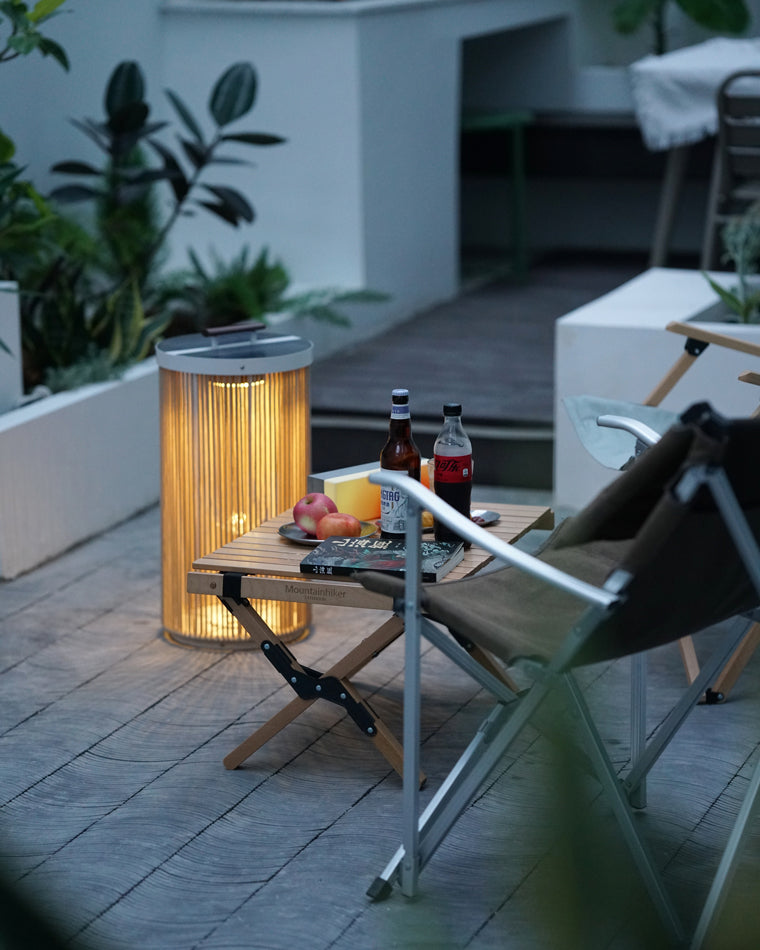 WOW Outdoor Solar Portable Wicker Lantern-wow9020
