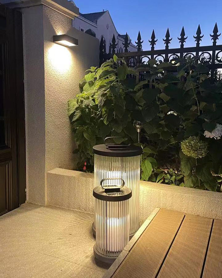 WOW Solar Pleated Glass Lantern-wow9043