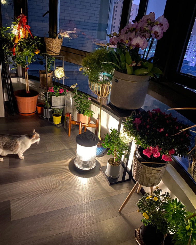 WOW Solar Pleated Glass Lantern-wow9043