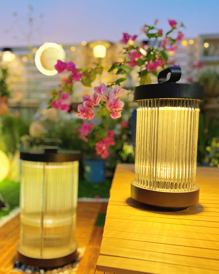 WOW Solar Pleated Glass Lantern-wow9043