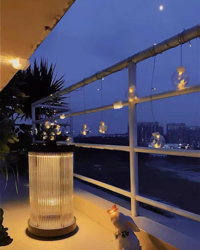 WOW Solar Pleated Glass Lantern-wow9043