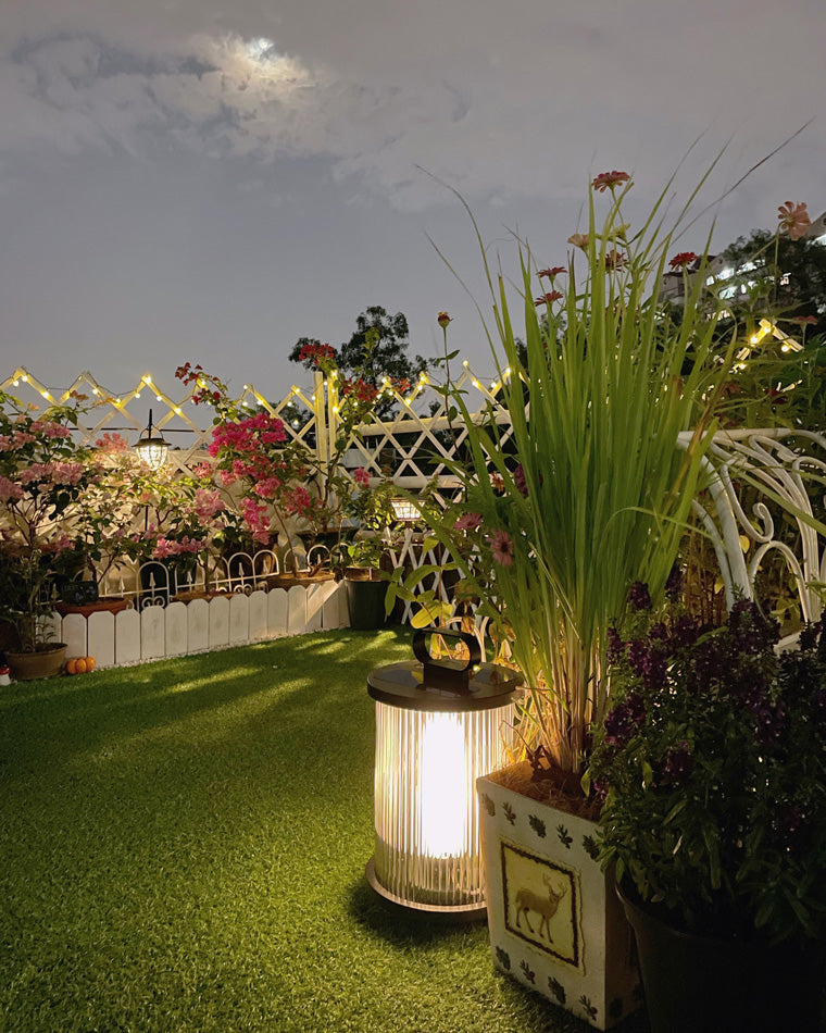 WOW Solar Pleated Glass Lantern-wow9043