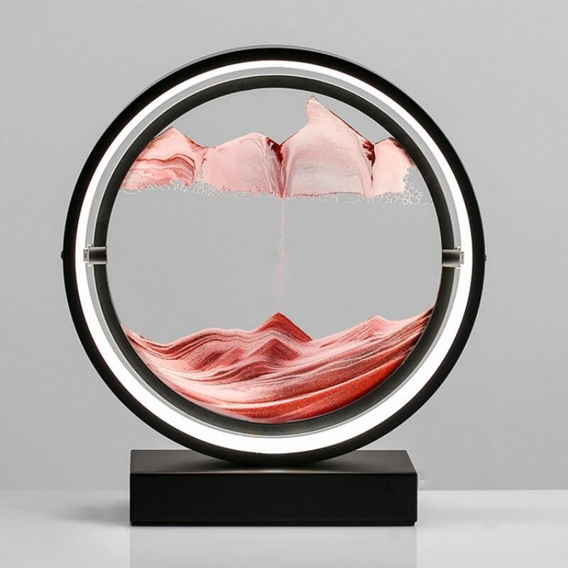 Creative 360° Rotating Quicksand Painting Table Lamp