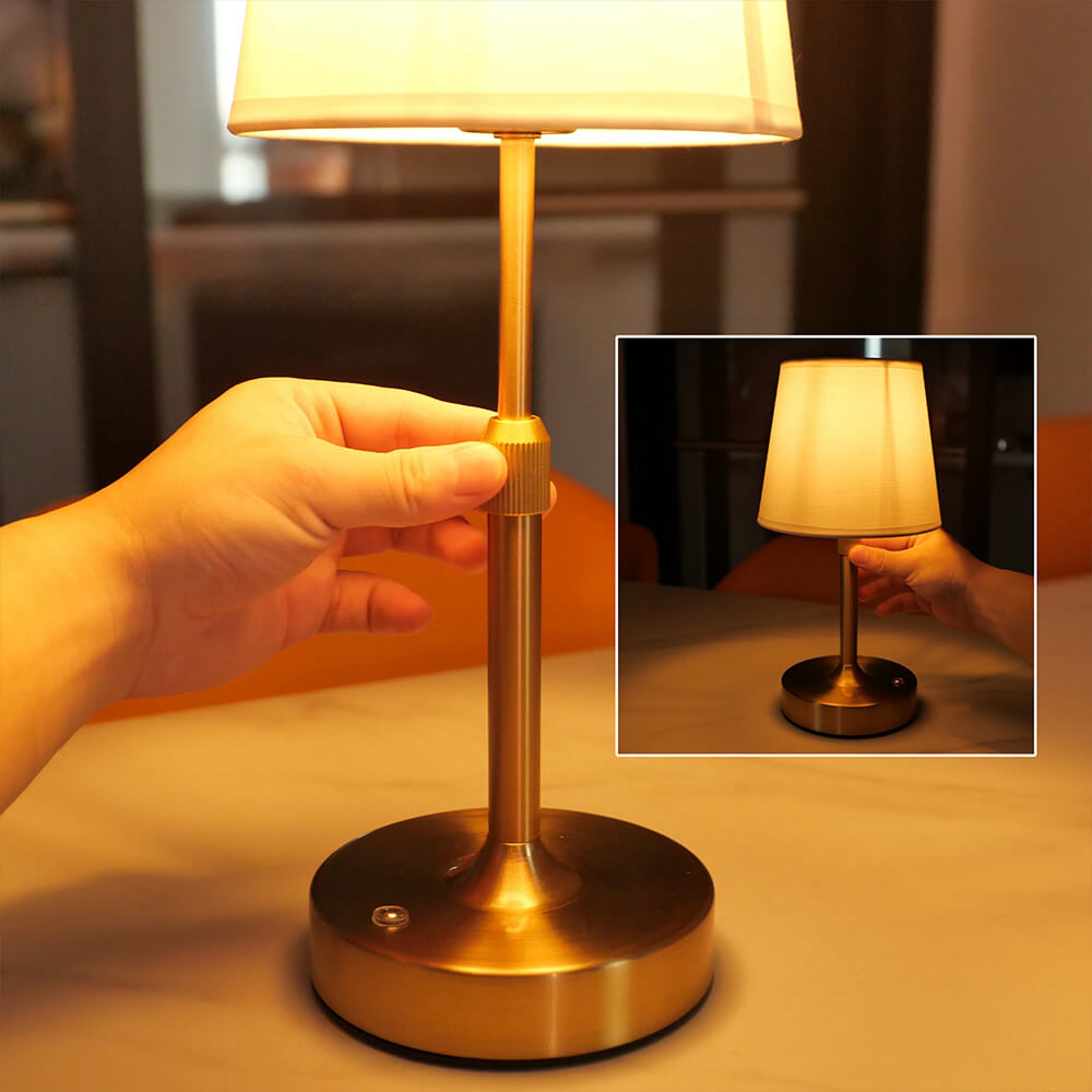 Wireless Retractable Fabric Table Lamp