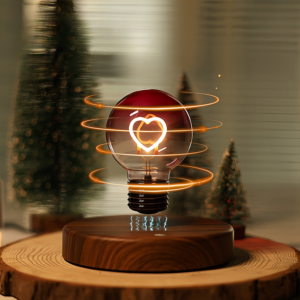 Magnetic Levitation Heart Bulb Night Light