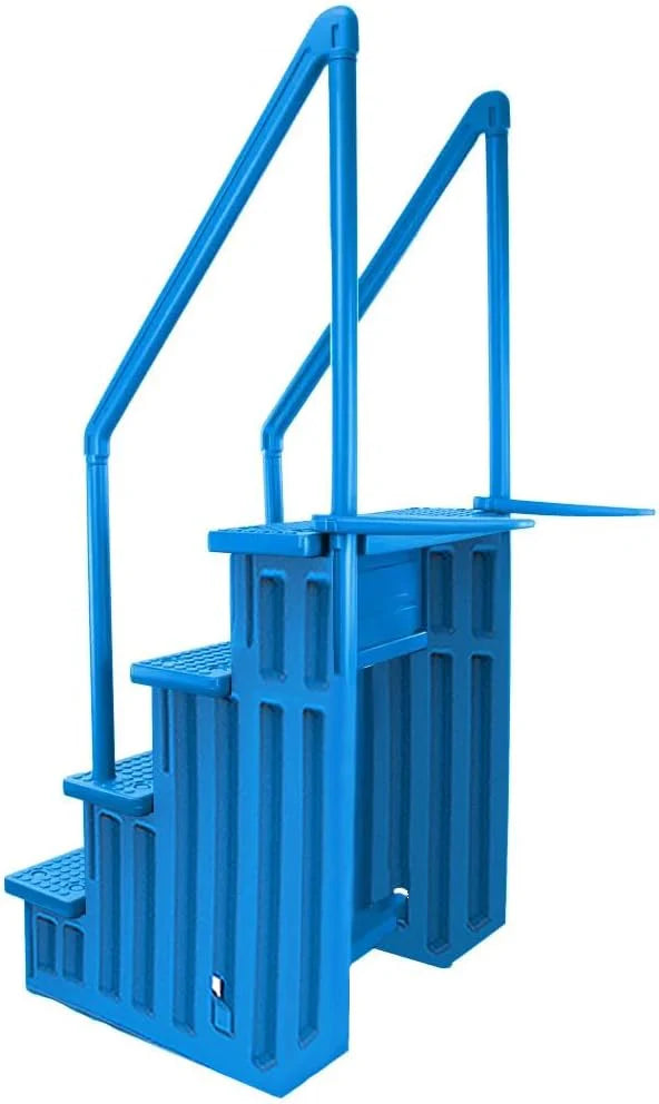 Select Anti-Slip in-Pool Steps | Gray | for Above Ground Swimming Pools | Can Mount to Decks 48