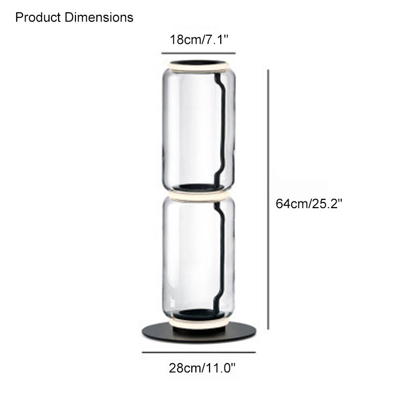 WOW Glass Column Torchiere Floor Lamp-wow7018