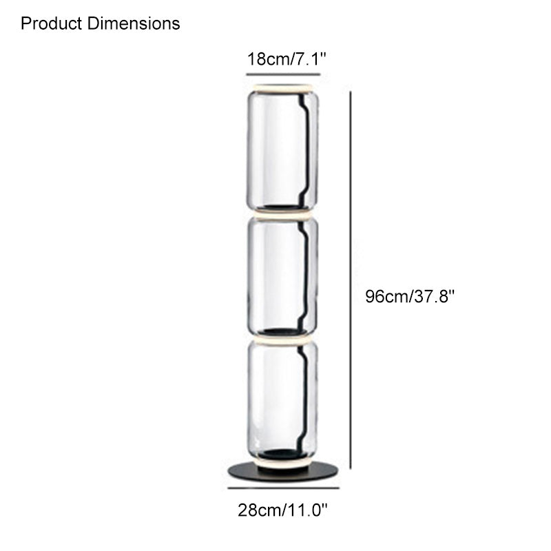 WOW Glass Column Torchiere Floor Lamp-wow7018