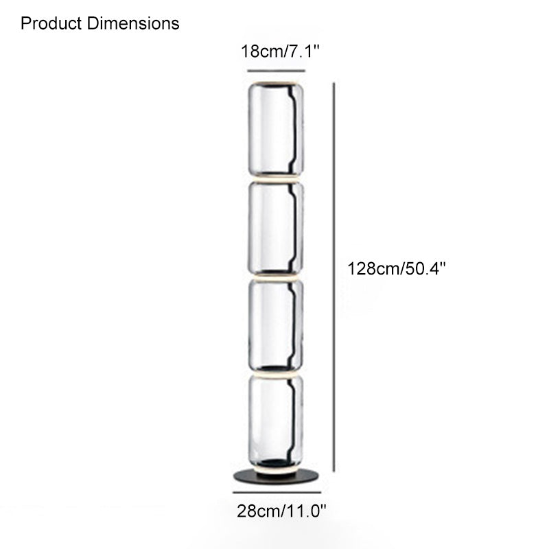 WOW Glass Column Torchiere Floor Lamp-wow7018