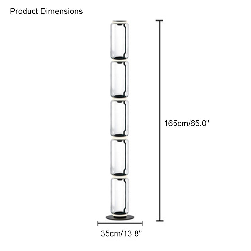 WOW Glass Column Torchiere Floor Lamp-wow7018
