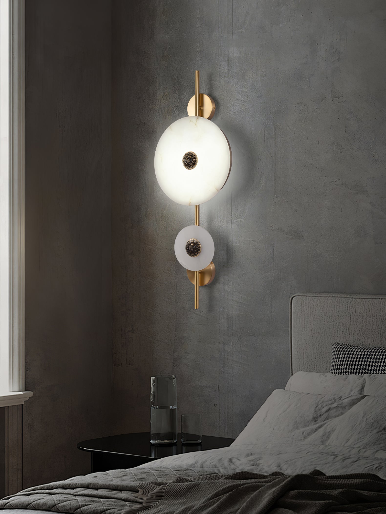 WOW Alabaster Eclipse Wall Light