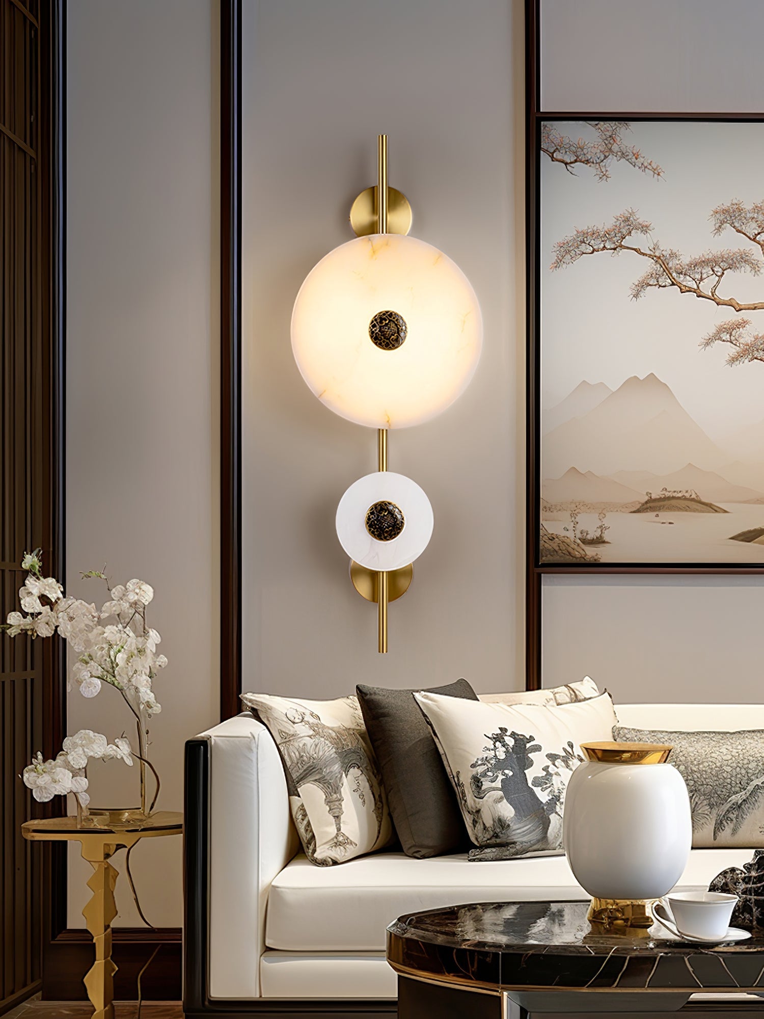 WOW Alabaster Eclipse Wall Light