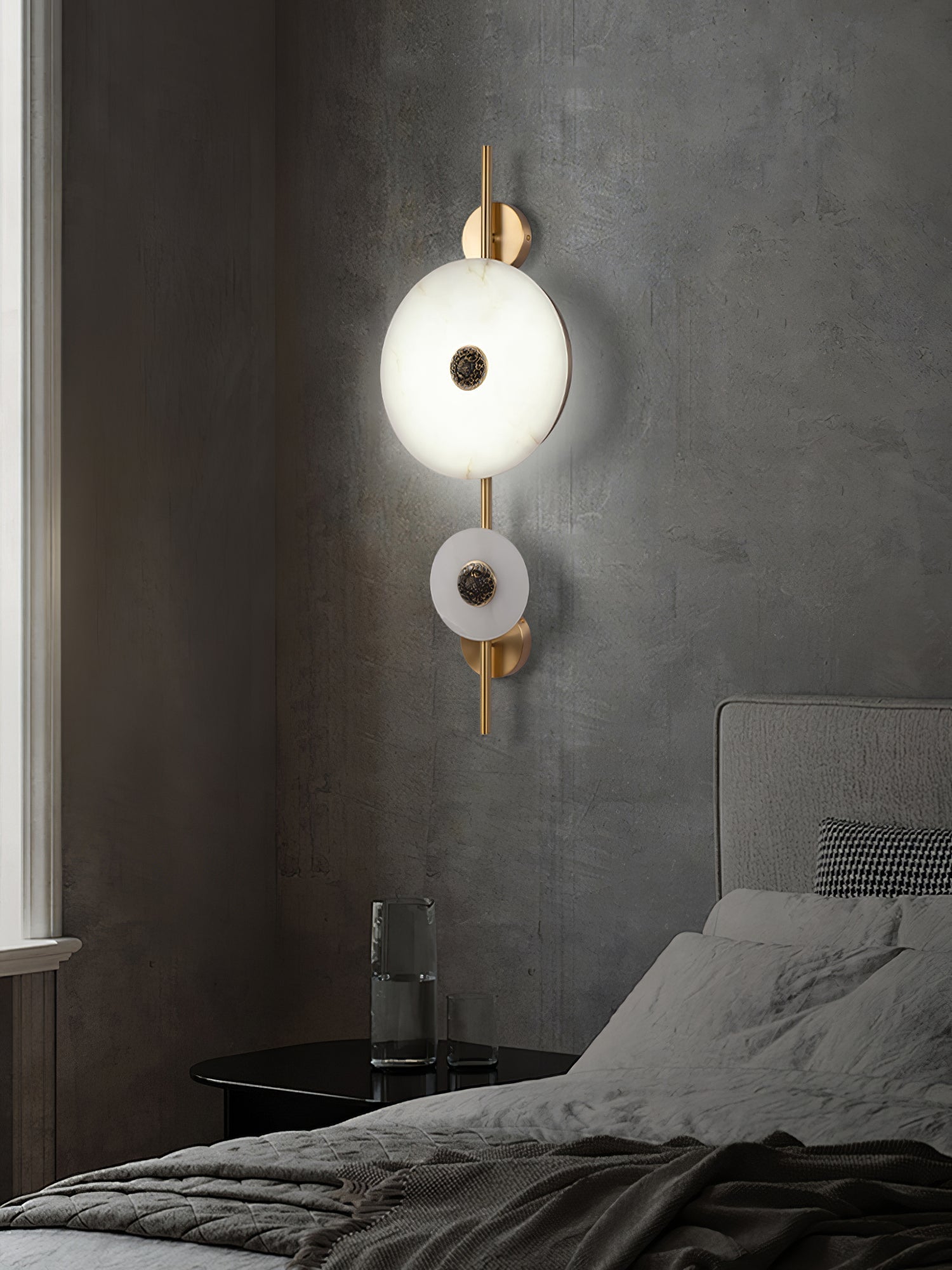 WOW Alabaster Eclipse Wall Light