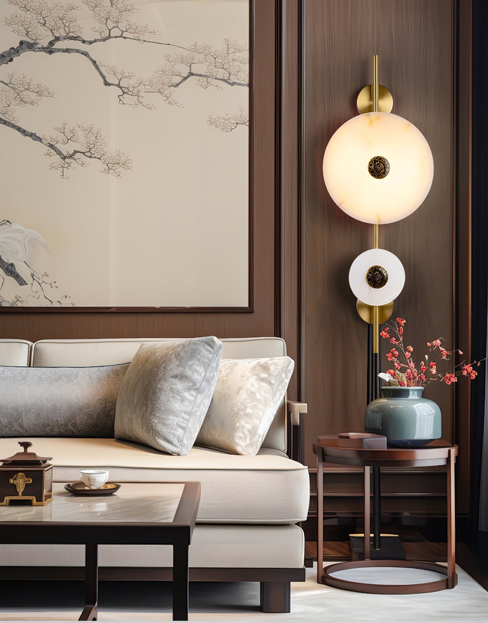 WOW Alabaster Eclipse Wall Light