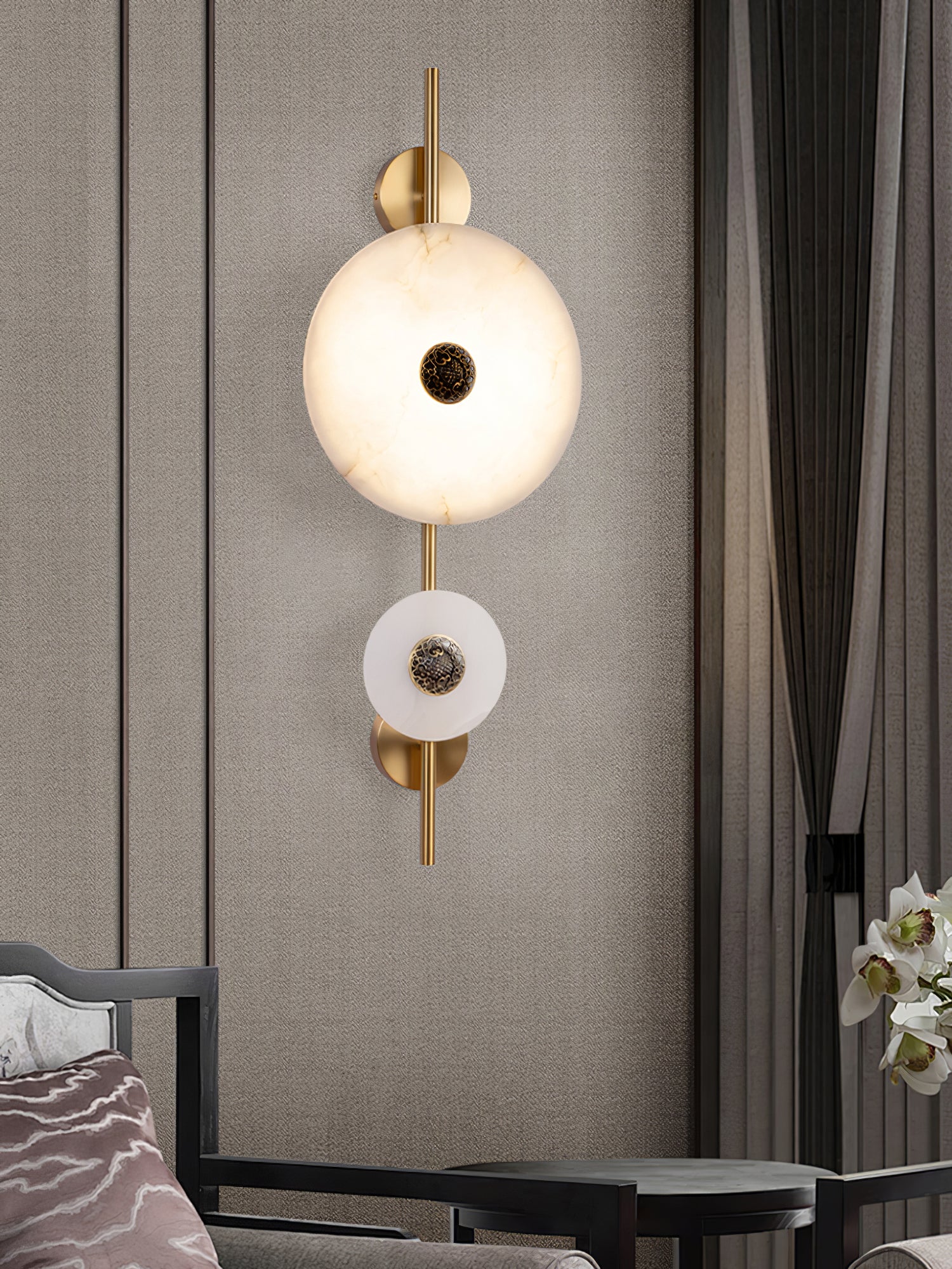 WOW Alabaster Eclipse Wall Light