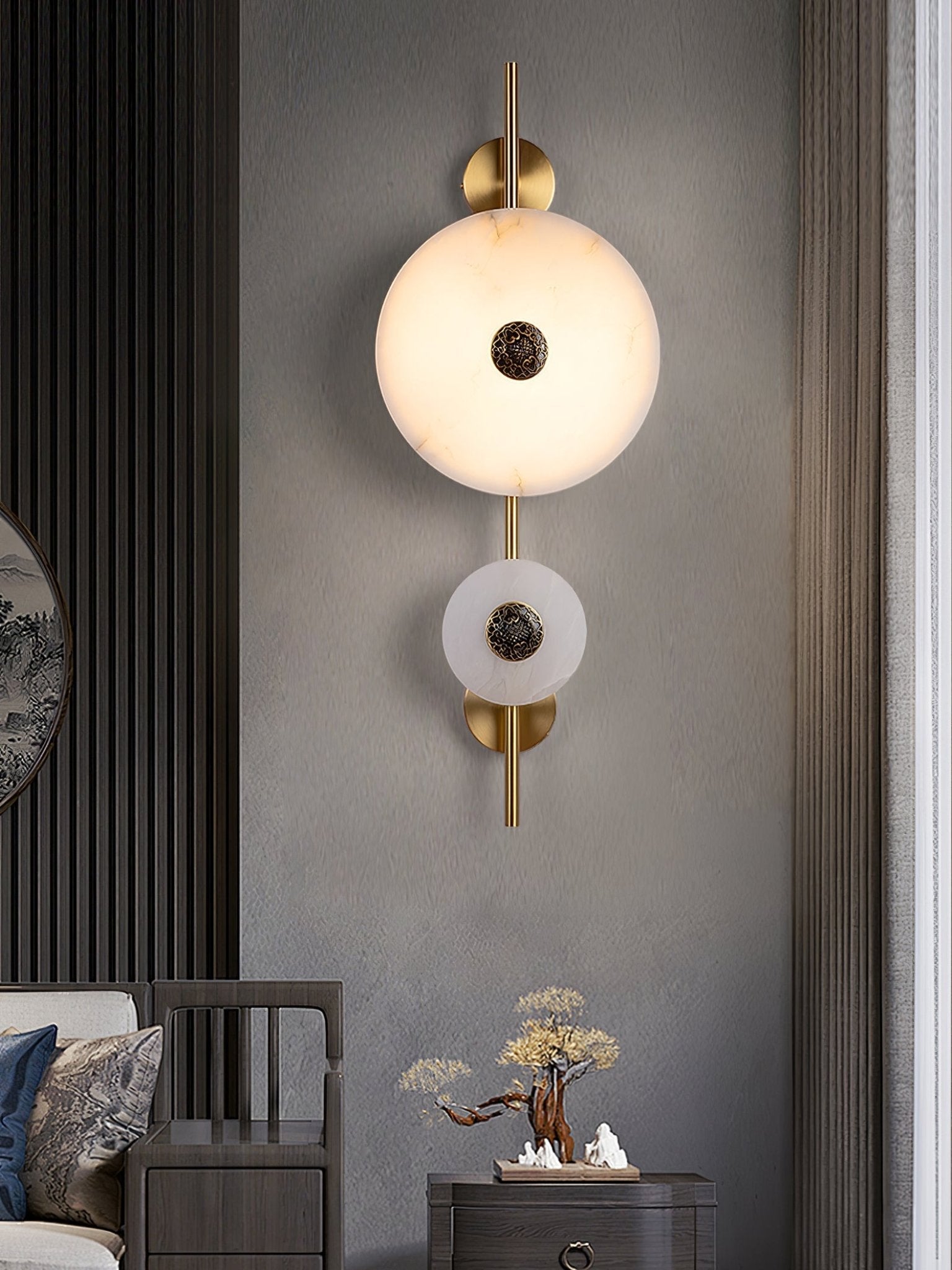 WOW Alabaster Eclipse Wall Light
