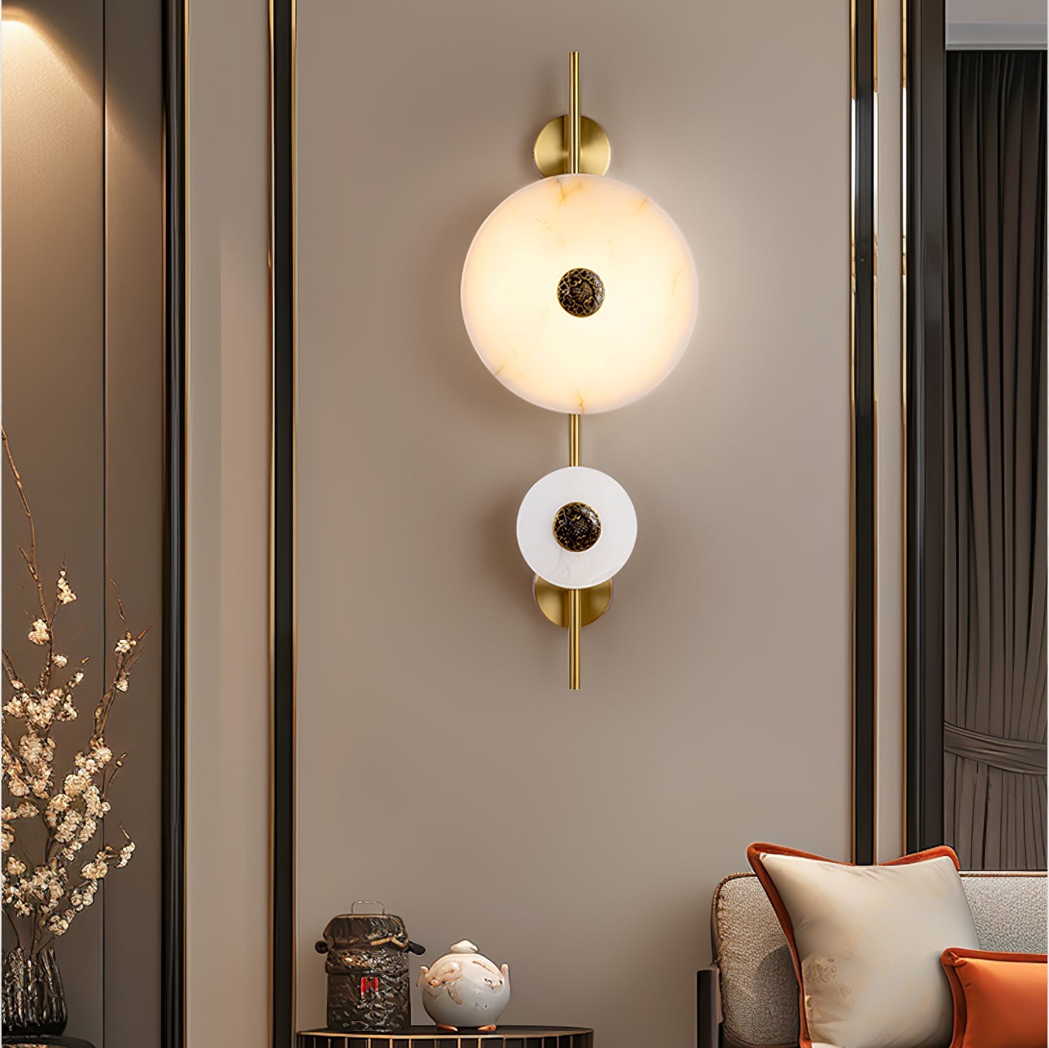 WOW Alabaster Eclipse Wall Light