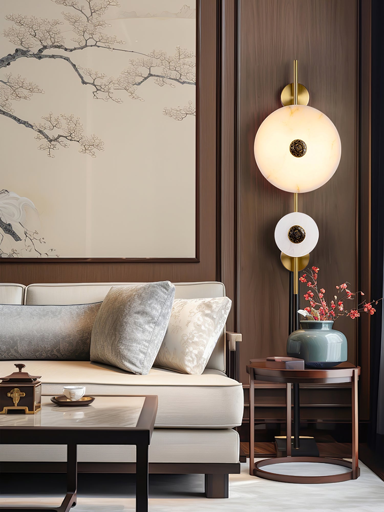 WOW Alabaster Eclipse Wall Light