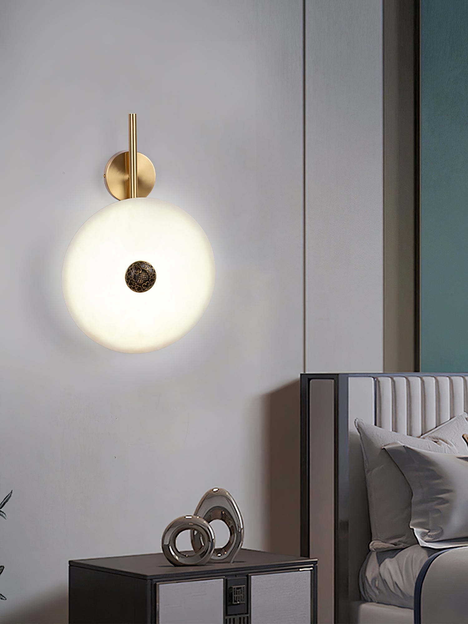 WOW Alabaster Eclipse Wall Light