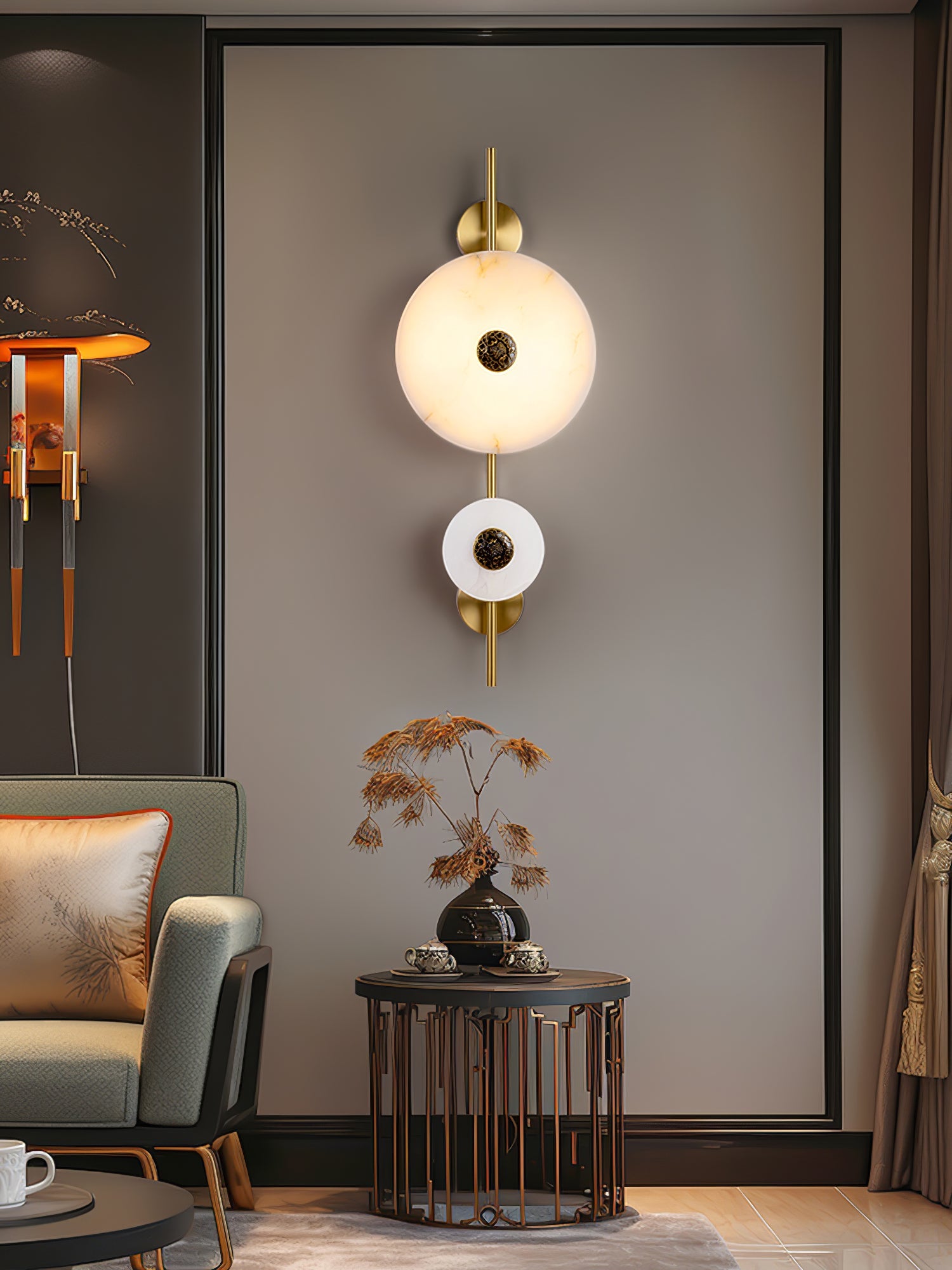 WOW Alabaster Eclipse Wall Light
