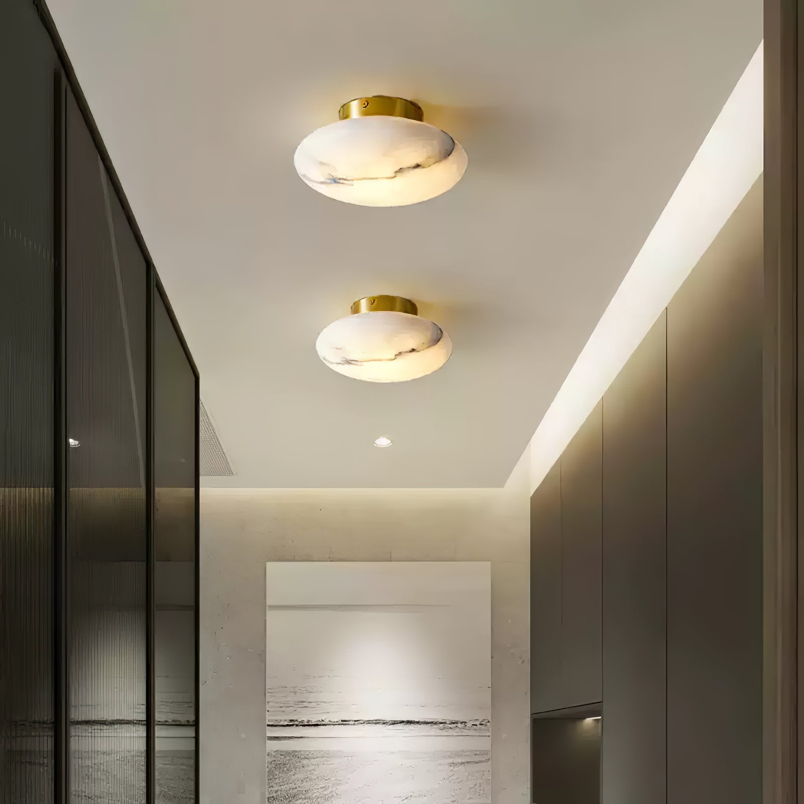 WOW Alabaster Oval Ceiling Lamp