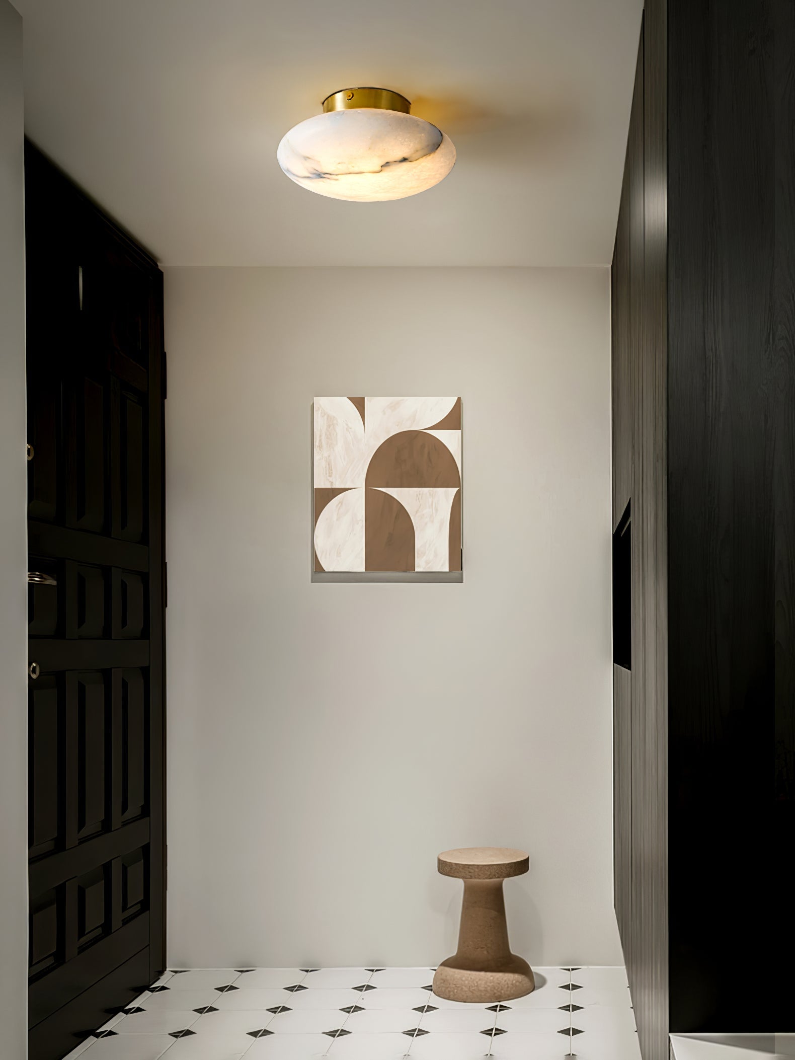 WOW Alabaster Oval Ceiling Lamp