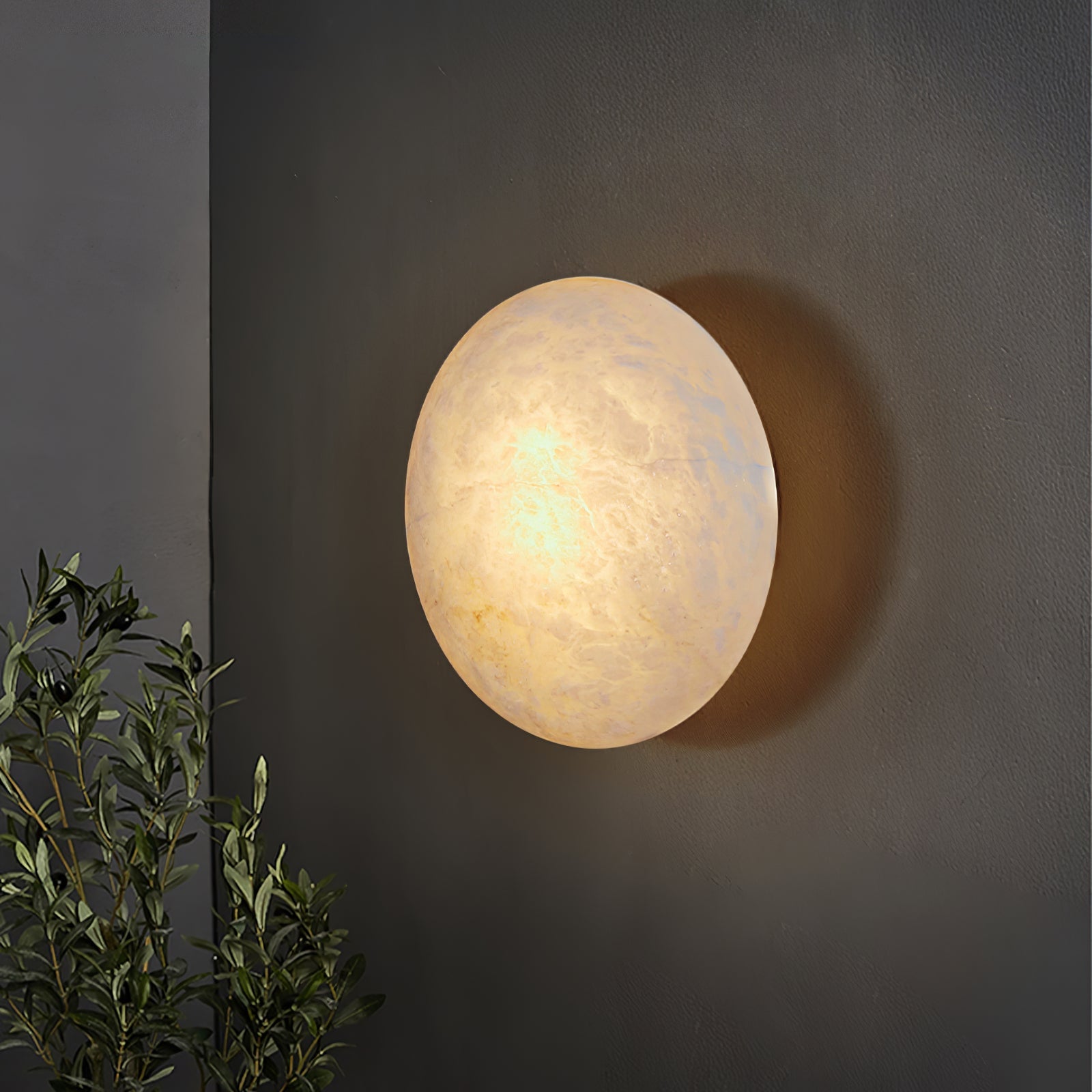 WOW Alabaster Oval Ceiling Lamp