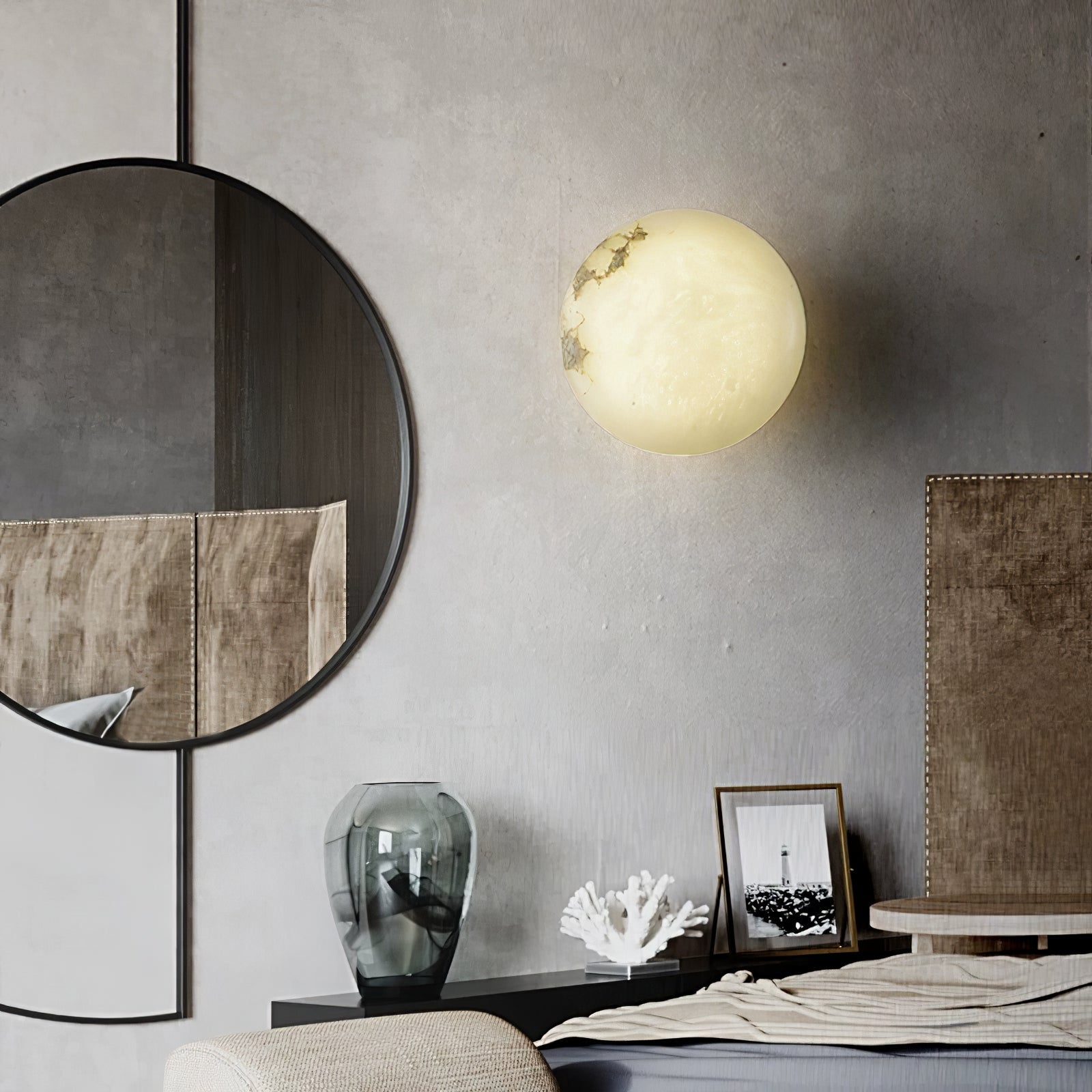 WOW Alabaster Oval Ceiling Lamp