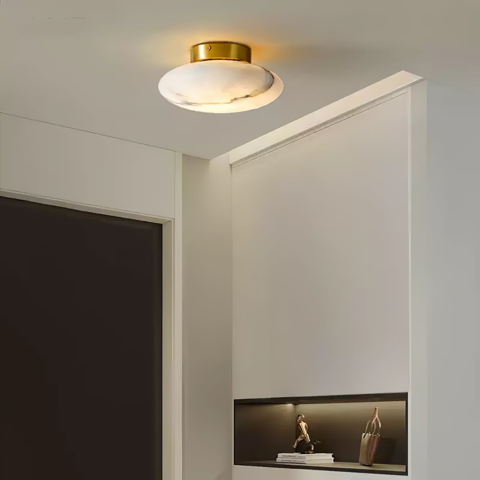 WOW Alabaster Oval Ceiling Lamp