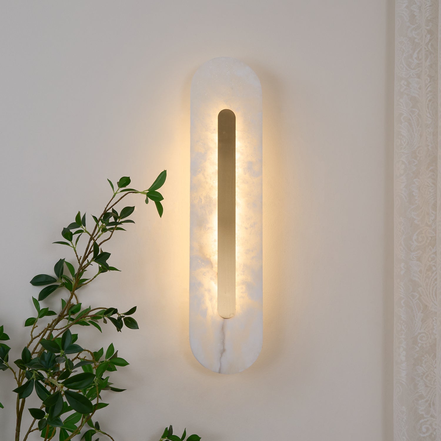 WOW Alabaster Rounded Wall Light