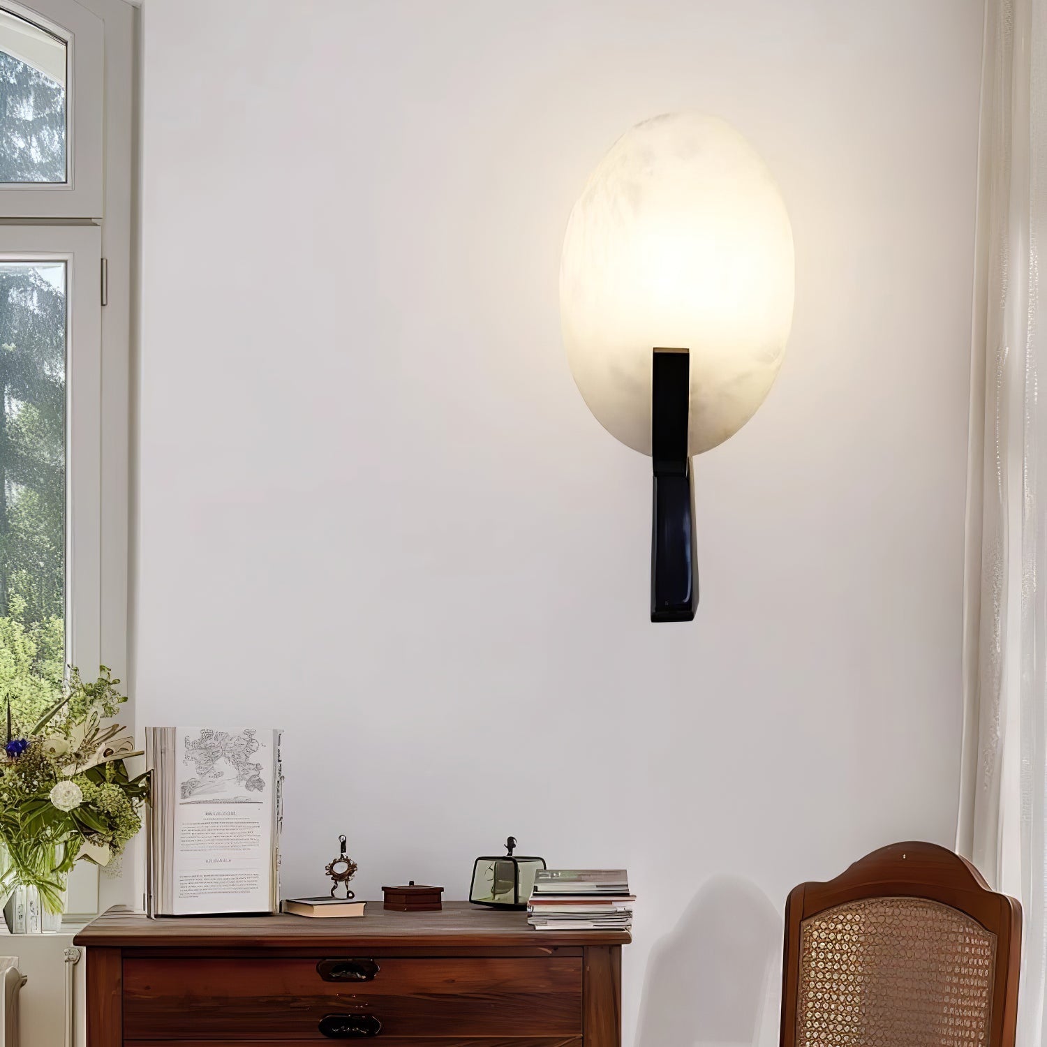 WOW Alice Alabaster Plug-in Wall Lamp