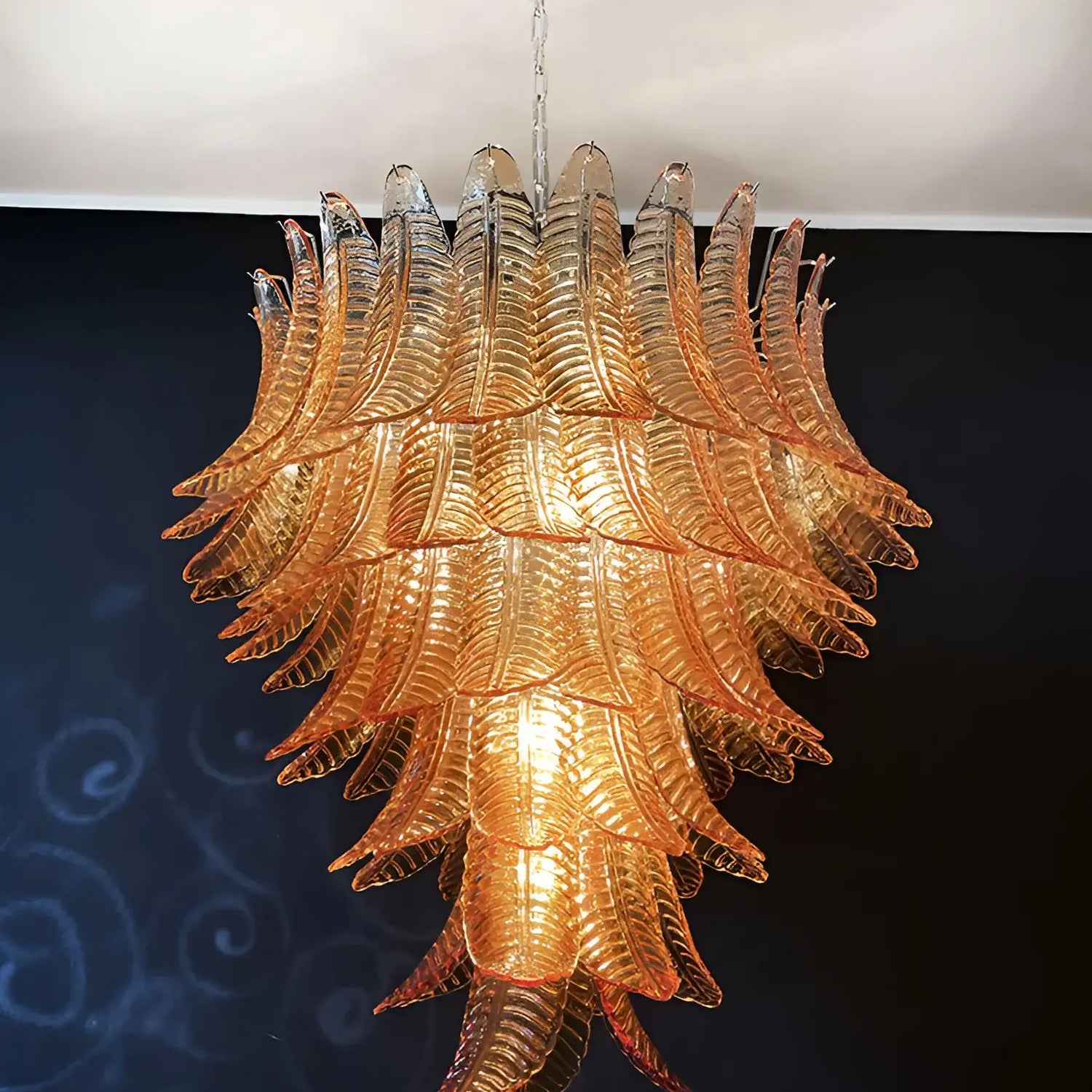 WOW Amber Leaf Cascade Gorgeous Chandelier-Wow1103