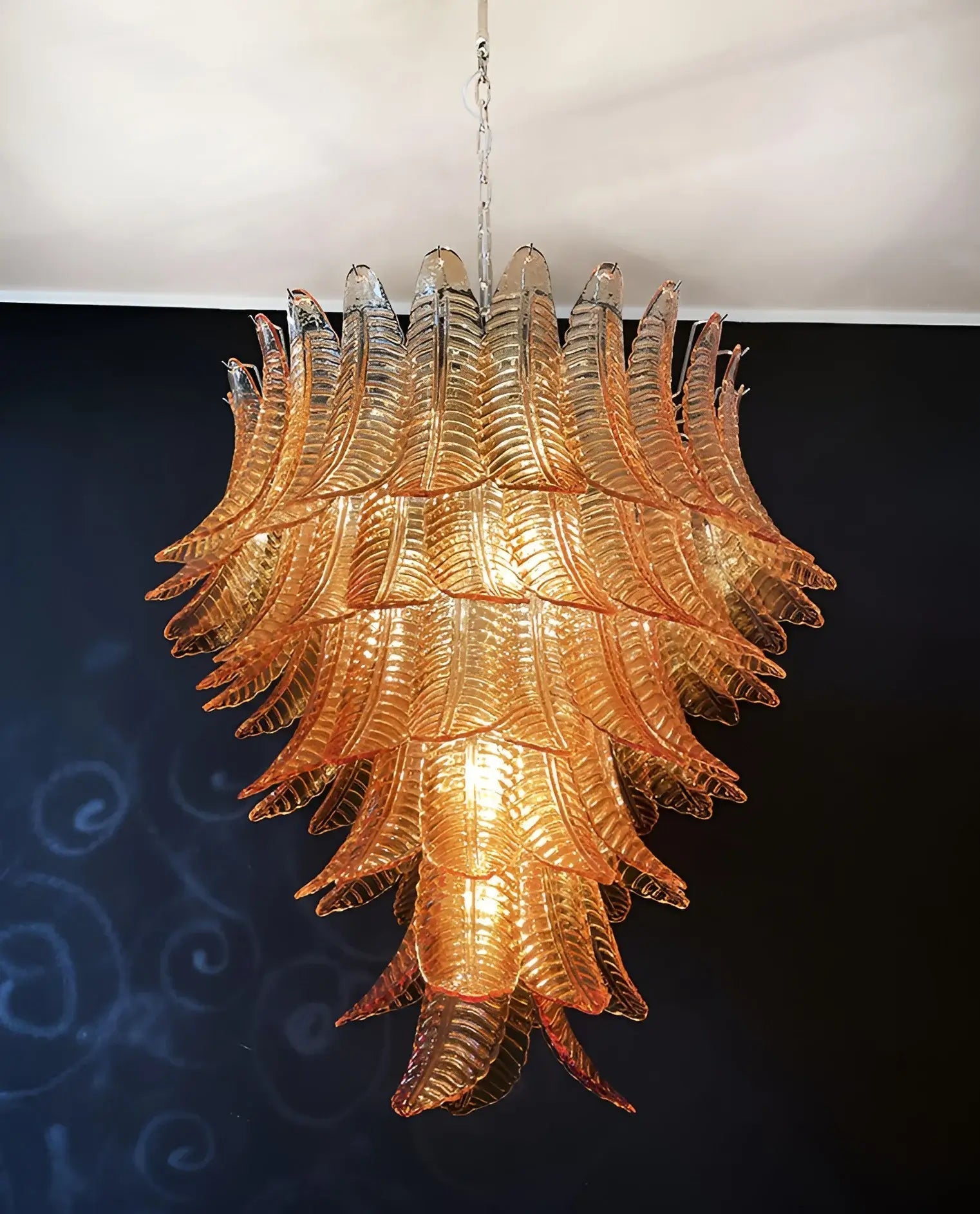 WOW Amber Leaf Cascade Gorgeous Chandelier-Wow1103