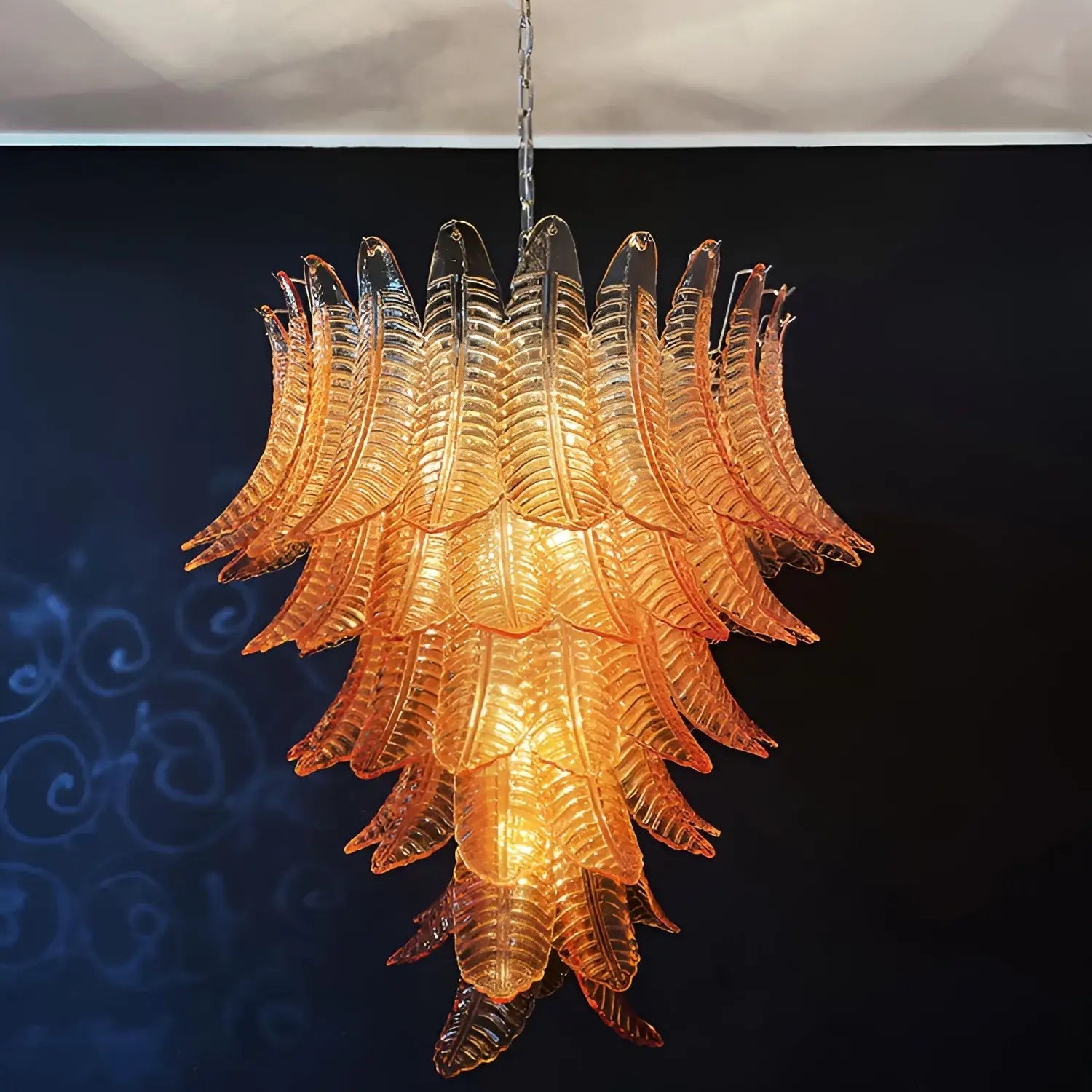 WOW Amber Leaf Cascade Gorgeous Chandelier-Wow1103