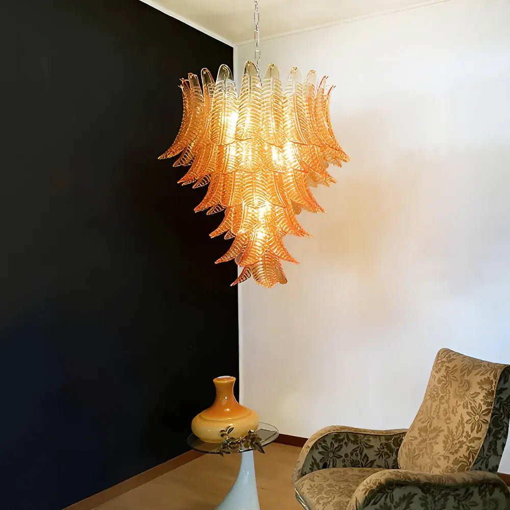 WOW Amber Leaf Cascade Gorgeous Chandelier-Wow1103