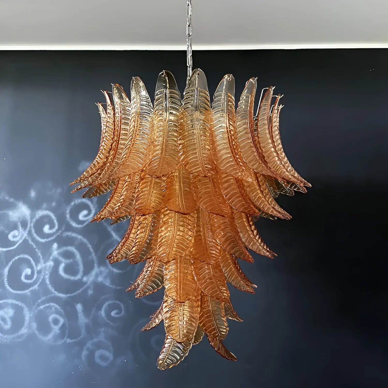 WOW Amber Leaf Cascade Gorgeous Chandelier-Wow1103