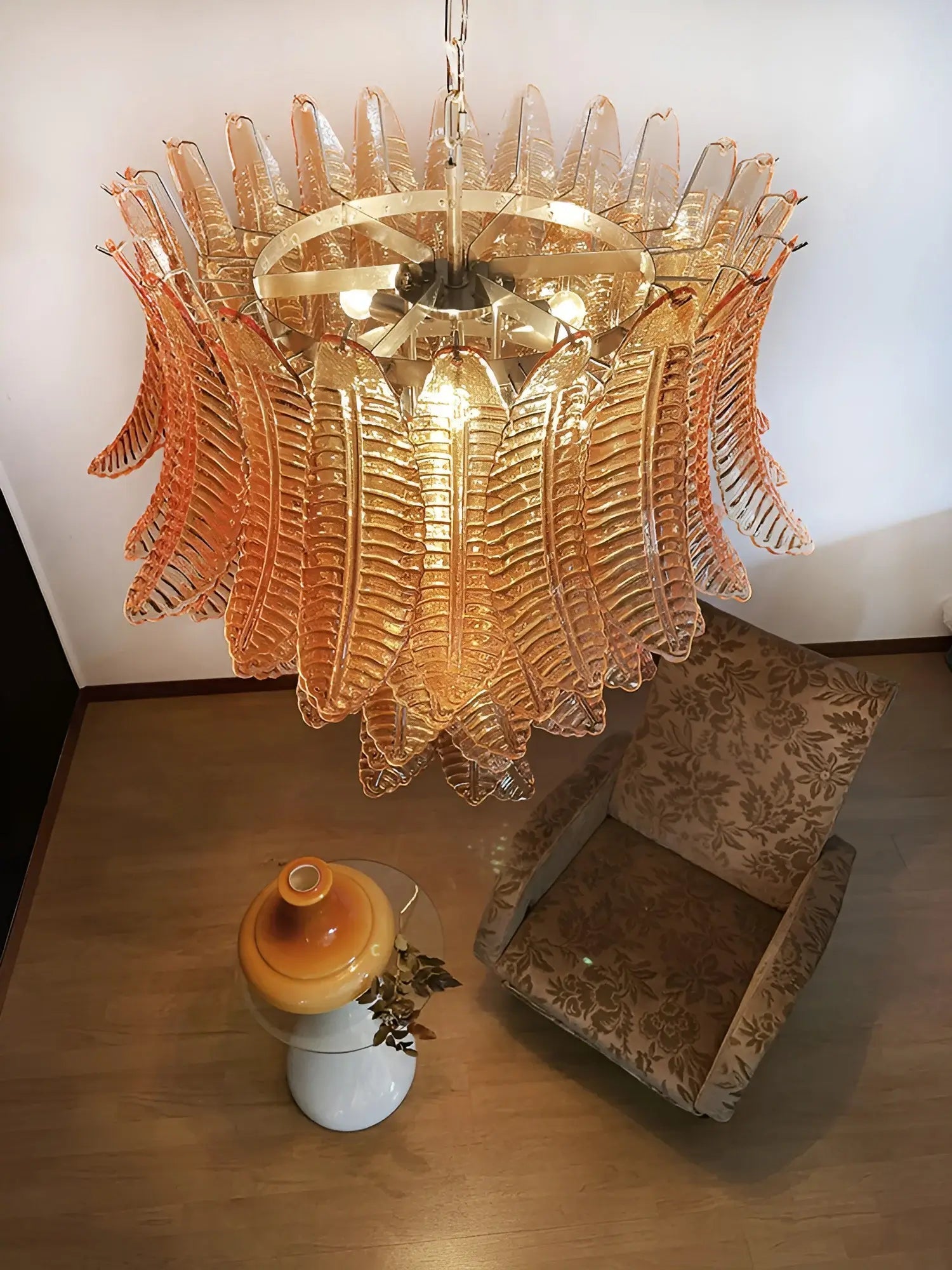 WOW Amber Leaf Cascade Gorgeous Chandelier-Wow1103