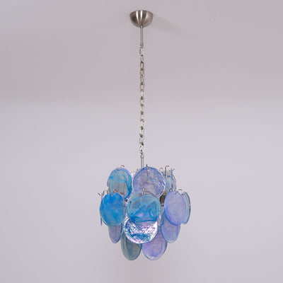 WOW Aqua Blue Glass Murano Gorgeous Chandelier-WOW5235