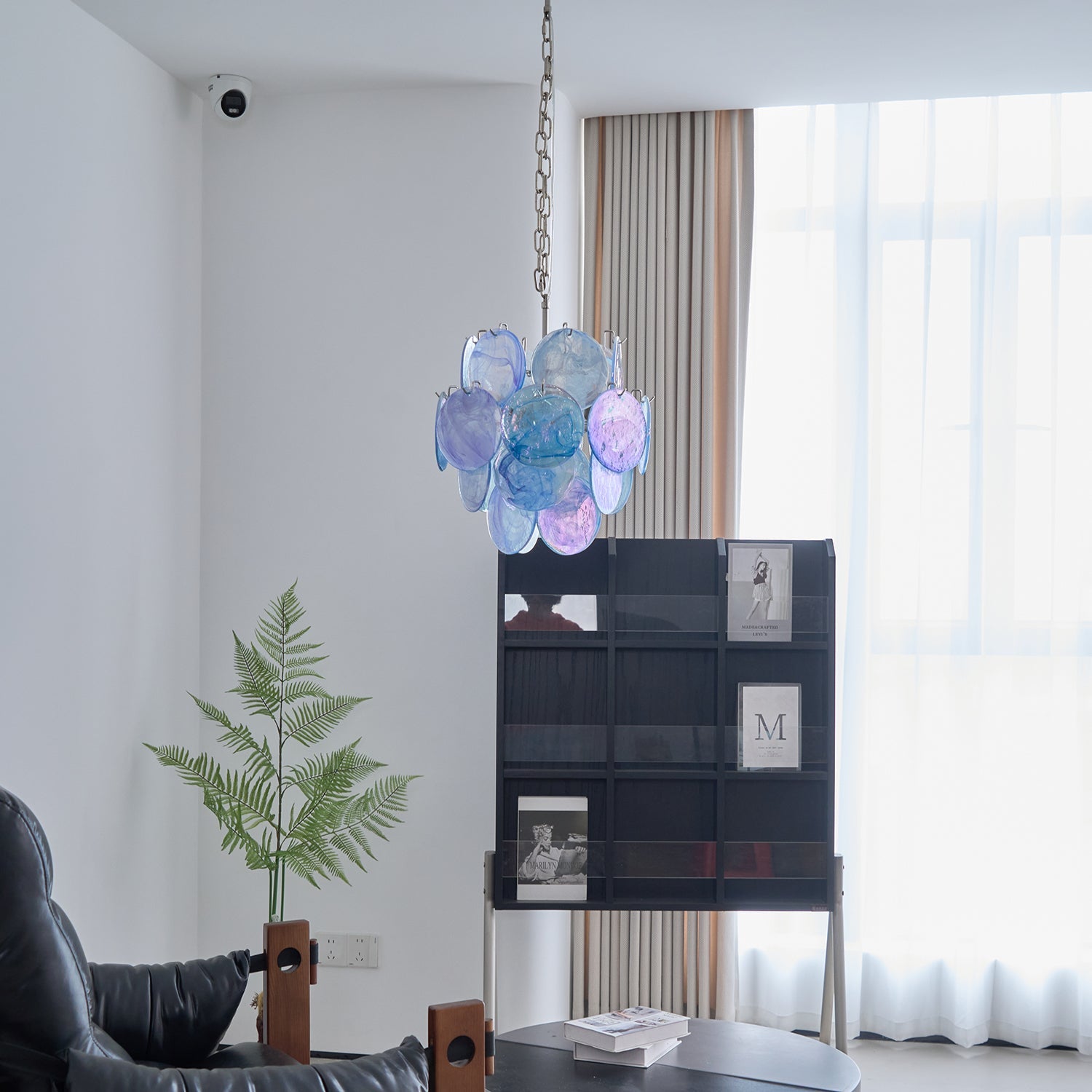 WOW Aqua Blue Glass Murano Gorgeous Chandelier-WOW5235