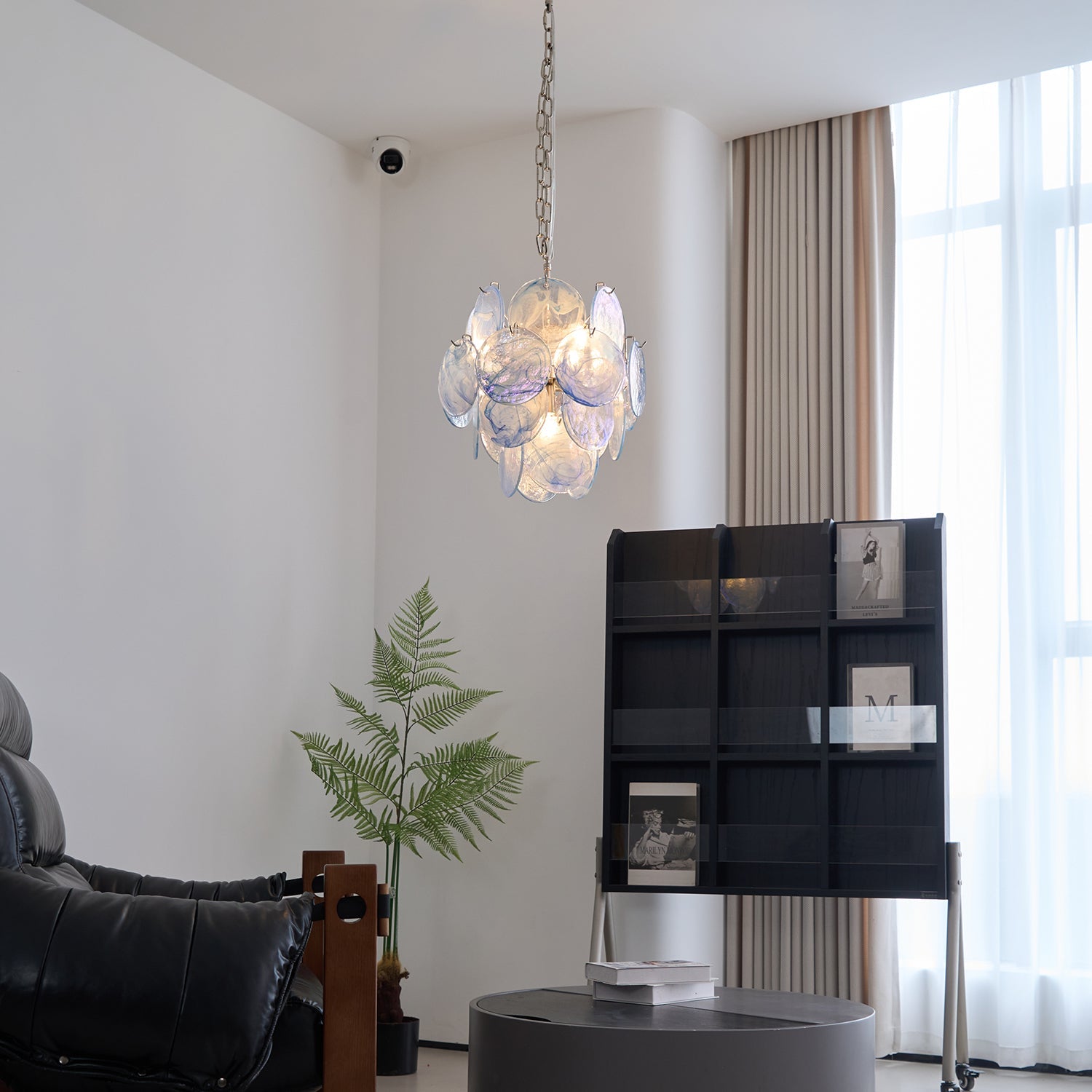 WOW Aqua Blue Glass Murano Gorgeous Chandelier-WOW5235