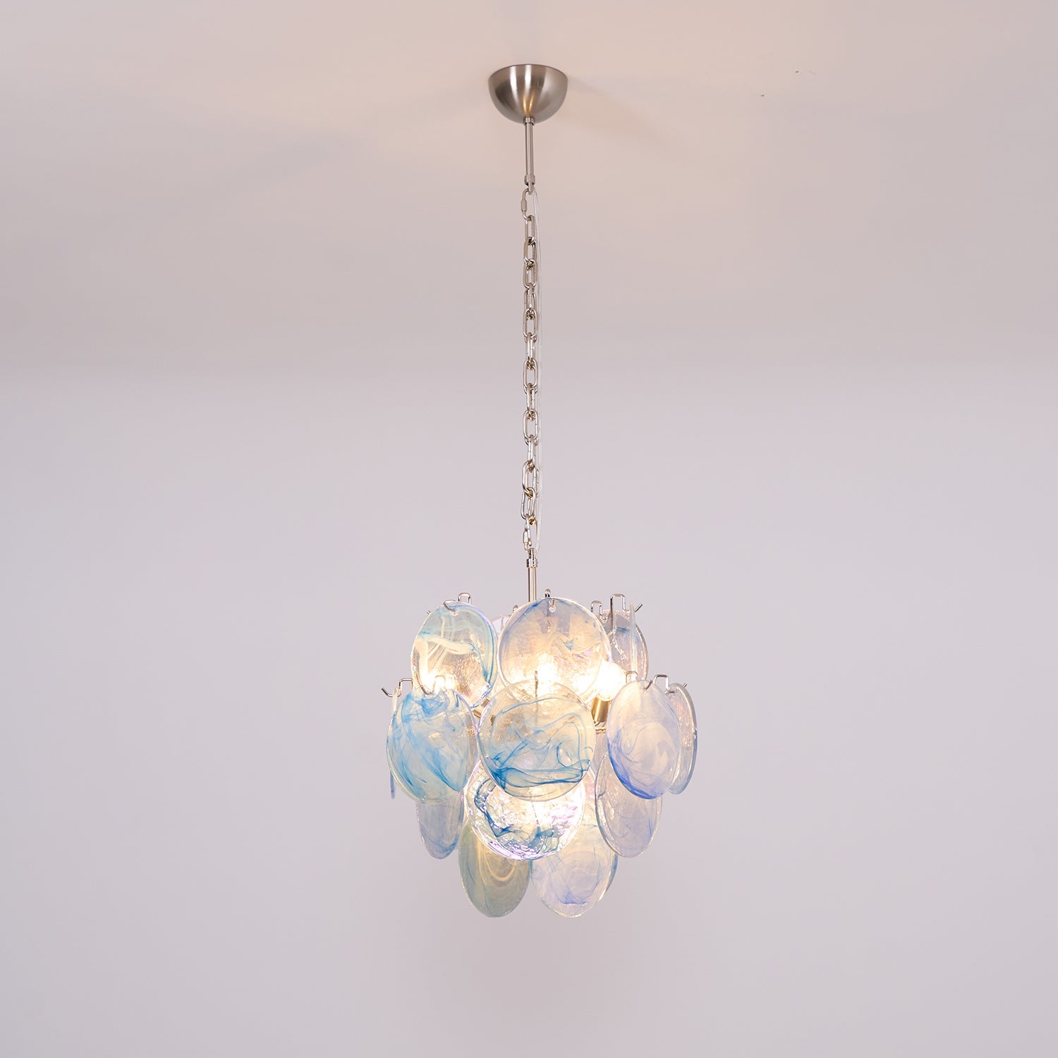 WOW Aqua Blue Glass Murano Gorgeous Chandelier-WOW5235