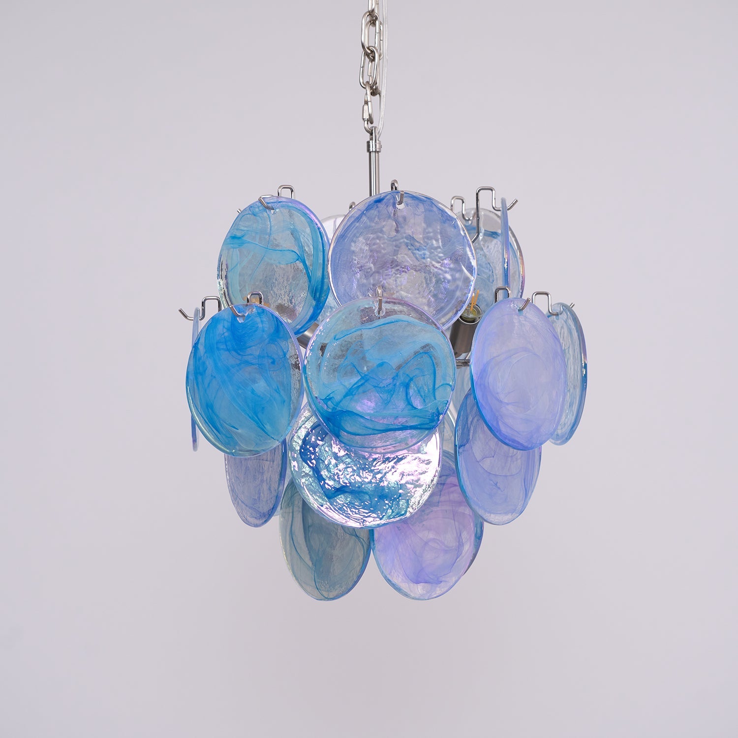 WOW Aqua Blue Glass Murano Gorgeous Chandelier-WOW5235