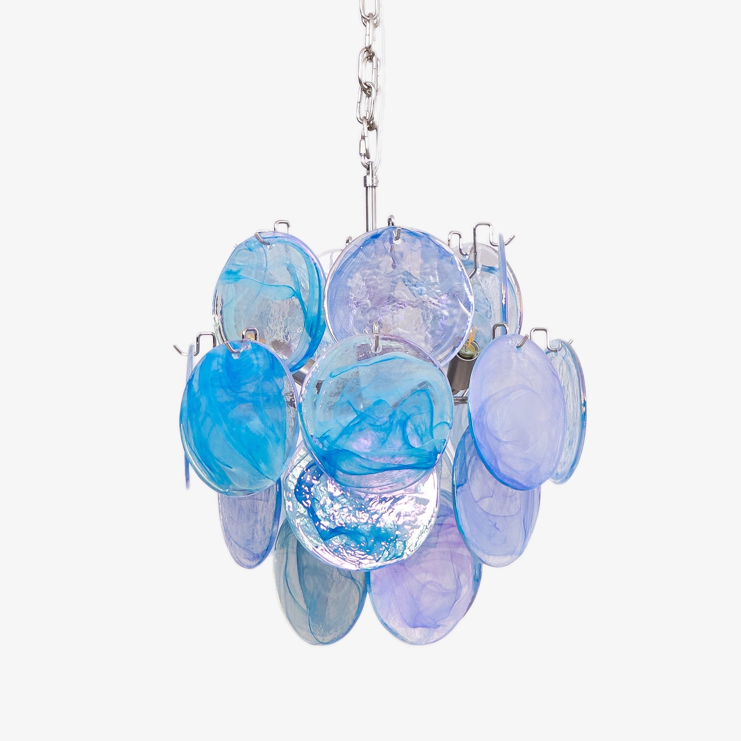 WOW Aqua Blue Glass Murano Gorgeous Chandelier-WOW5235