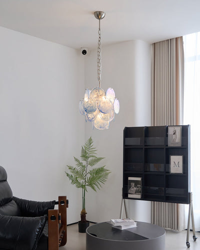 WOW Aqua Blue Glass Murano Gorgeous Chandelier-WOW5235